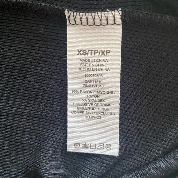 Garage Black Long Sleeve Top XS - Picture 9 of 10